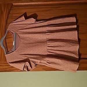 Pink Lily Peplum Blouse XL